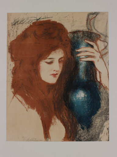 „Kobieta z wazonem”, Teodor Axnetowicz (z Teki Grafików Polskiech), 1903