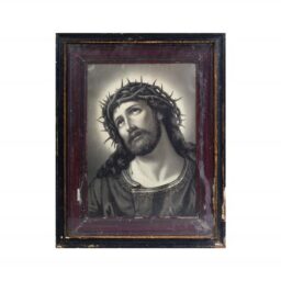 Obraz Pan Jezus w cierniowej koronie ECCE HOMO, Olenderska kolekcja etnograficzna, Skansen